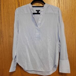 Ann Taylor Striped Blouse Shirt XS New